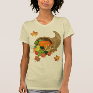 Elegante Thanksgiving Mixed Media Cornucopia ALL T-shirt