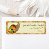 Elegante Thanksgiving Mixed Media Etiket (Insitu)