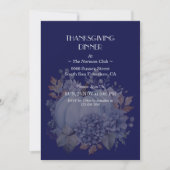 Elegante Thanksgiving Pompoen Bloemendiner Custom Kaart (Voorkant)