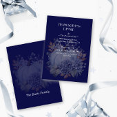Elegante Thanksgiving Pompoen Bloemendiner Custom Kaart