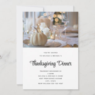 Elegante Thanksgiving-tafel met fraaie tafelsettin Kaart