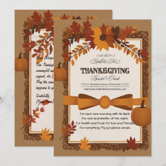 Elegante Thanksgiving-uitnodiging met herfstblader Kaart