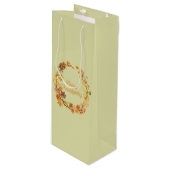 Elegante Thanksgiving vermakelijk Wijn Cadeautas (Voorkant Gekanteld)