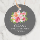 Elegante Theebruidssluitingsfeest Favor Cadeautag Bedankjes Labels (Achterkant)