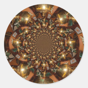 Elegante theecultuur –  Samovars Ronde Sticker