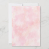 Elegante theepartij bruidsborrel – Roze bloemen Kaart (Achterkant)