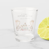 Elegante Theepartij Bruidsfeest Shot Glas (Achterkant)