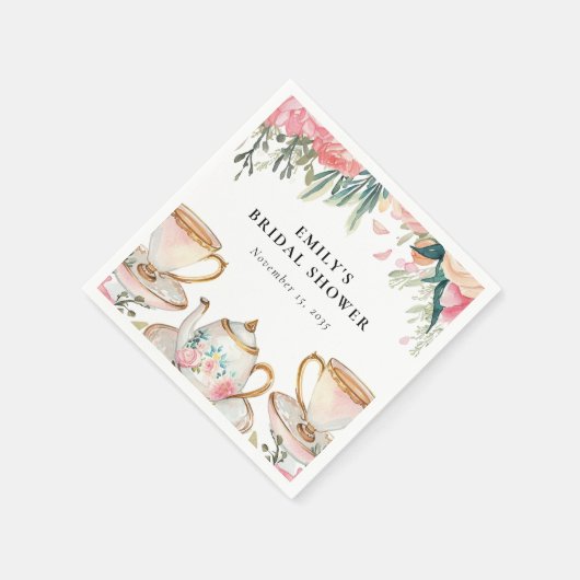 Elegante Theepartij Bruidsmeisjes Bruiloft Servet (Hoek)