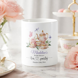 Elegante Theepartij Vlinders Bruidsuitnodiging  Koffiemok