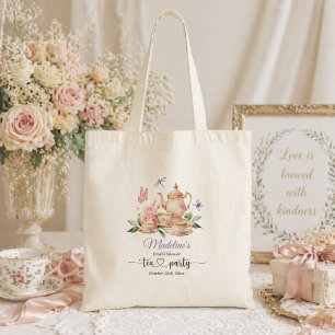 Elegante Theepartij Vlinders Bruidsuitnodiging  Tote Bag