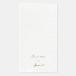 Elegante Tijdloze Trouwreceptie Servet