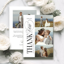 Elegante Tijdloze Typografie 4 Foto Dank Je