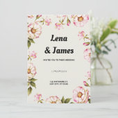 Elegante & tijdloze witte bloem kaart (Staand voorkant)