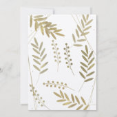 Elegante tijdloze zachte gouden bloemen minimalism kaart (Achterkant)