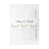 Elegante tijdloze zachte gouden bloemen minimalism uitnodigingen wikkel (Voorkant Voorbeeld)