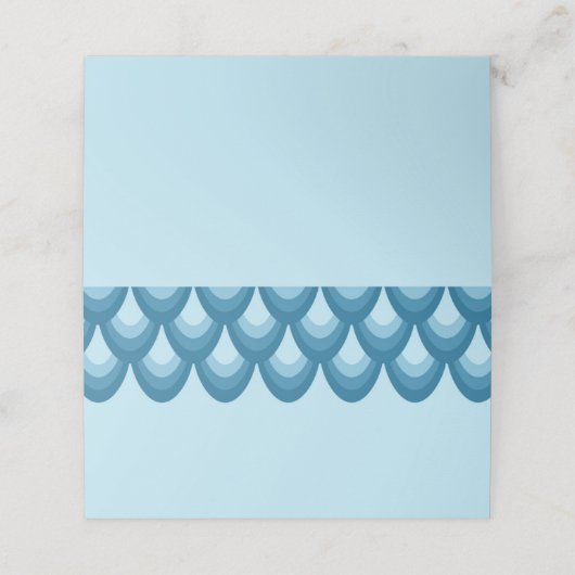 Elegante tinten van blauw geometrisch (Buitenkant ongevouwen)