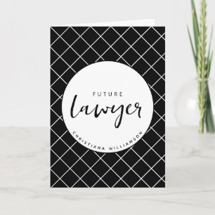 Elegante toekomstige advocaat check patroon gepers kaart