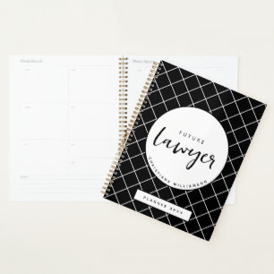 Elegante toekomstige advocaat check patroon gepers planner