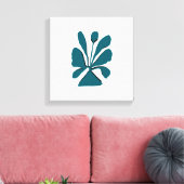 Élégante toile étirée en fleur (Insitu(Salon))