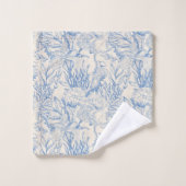 Elégante toile vert mer (Gant de toilette)