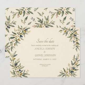 Elegante Toscaanse Olijfgaard Huwelijksfeest Save The Date