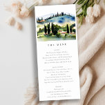 Elégante Toscane Italie Paysage Carte Mariage Menu<br><div class="desc">Toscane Italie Aquarelle Paysage Collection de thèmes.- c'est un script élégant aquarelle Illustration du paysage de montagne Toscane, parfait pour votre destination italienne mariage & fêtes. Il est très facile de customiser, avec vos données personnelles. Si vous avez besoin d'un autre produit correspondant ou de la personnalisation, veuillez envoyer un...</div>