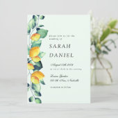 Elégante Toscane Mariage Lightgreen invitation (Debout devant)