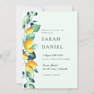 Elégante Toscane Mariage Lightgreen invitation