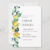 Elégante Toscane Mariage White Green invitation (Devant)