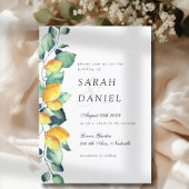 Elégante Toscane Mariage White Green invitation