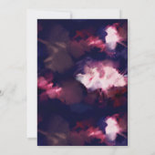 Élégante touche de pinceau Mariage Dîner Carte men (Dos)