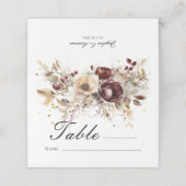 Elégante tourterelle bordeaux cartes de place (Extérieur déplié)