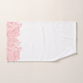 Élégante tranche florale rose pastel (Serviette à main)
