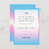 Elegante Trans Pride bruiloft Kaart (Voorkant / Achterkant)