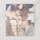 Elegante transparante foto bruiloft modern (Buitenkant ongevouwen)