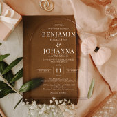 Elegante Transparante Trouwboog van Helder Kunstst Acryl Uitnodigingen