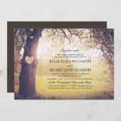 Elegante Tree bruiloft uitnodiging (Voorkant / Achterkant)