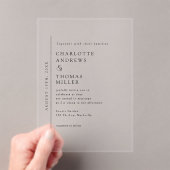 Elegante Trending Wedding Acryl Uitnodigingen (Insitu (Draagbaar))