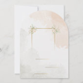 Elegante trendy bruiloft uitnodiging (Achterkant)