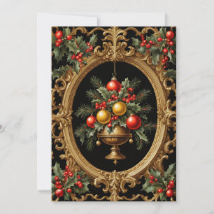 Elegante trendy chique vrolijke kerst feestdagenkaart