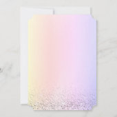 Elegante trendy Confetti Ombre Sweet 16 Kaart (Achterkant)