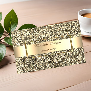 Elegante Trendy Gouden Glitter Streep, Frame Visitekaartje
