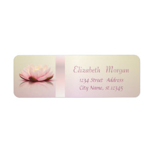 Elegante Trendy Lotusbloem Etiket