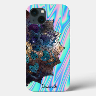 Elegante Trendy Mandala Holografisch iPhone 13 Hoesje