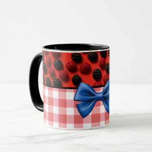 Elegante trendy moderne chique geruite bramen mok