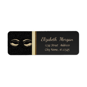 Elegante trendy nepsieraden wimpers, zwart etiket