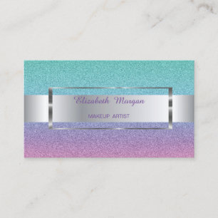 Elegante Trendy Ombre Glitter Streep , Frame Visitekaartje