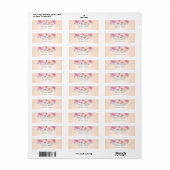 Elegante Trendy Romantisch ,Bloemen Etiket (Full Sheet)