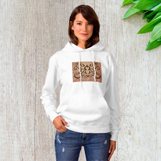 Elegante Tribal Swirl Tattoo stijl Hoodie