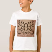Elegante Tribal Swirl Tattoo stijl T-shirt (Voorkant)